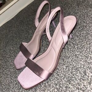 Primark Lavender Satin Slingback Heels
